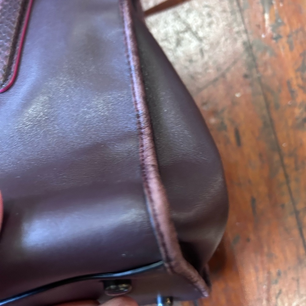Coach Crosby Carryall* Oxblood and Exotic Leather Trim - Picture 8 of 16